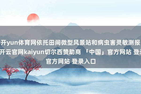 开yun体育网依托田间微型风景站和病虫害灵敏测报系统-开云官网kaiyun切尔西赞助商 「中国」官方网站 登录入口