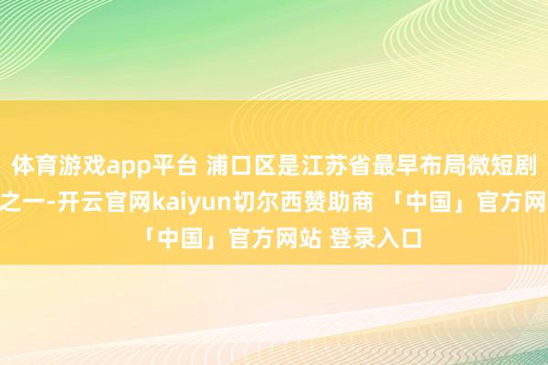 体育游戏app平台 浦口区是江苏省最早布局微短剧产业的板块之一-开云官网kaiyun切尔西赞助商 「中国」官方网站 登录入口