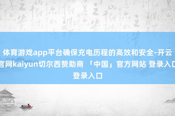 体育游戏app平台确保充电历程的高效和安全-开云官网kaiyun切尔西赞助商 「中国」官方网站 登录入口