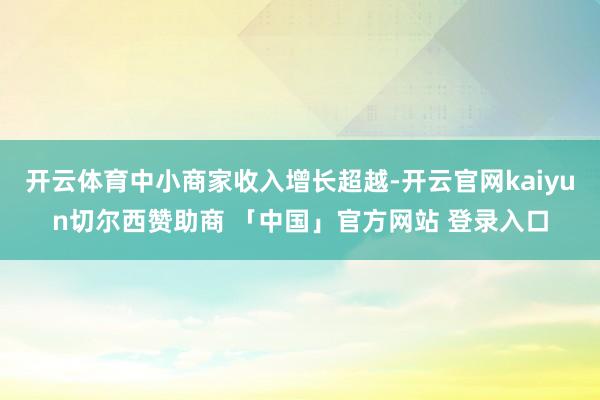 开云体育中小商家收入增长超越-开云官网kaiyun切尔西赞助商 「中国」官方网站 登录入口