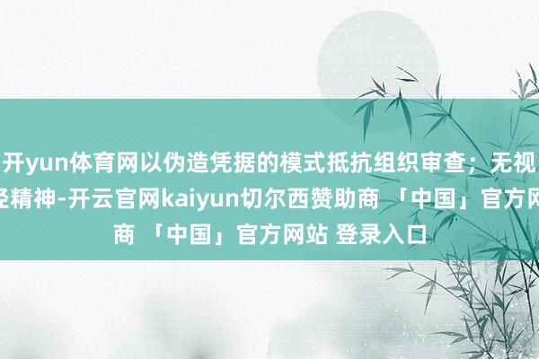 开yun体育网以伪造凭据的模式抵抗组织审查；无视中央八项门径精神-开云官网kaiyun切尔西赞助商 「中国」官方网站 登录入口
